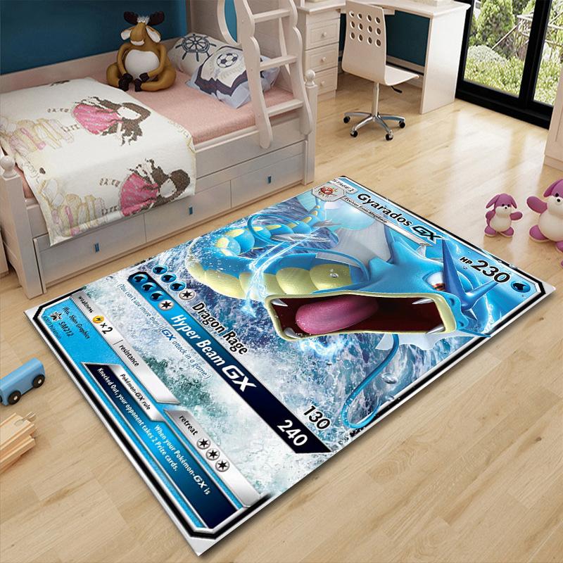 Cute Pikachu Pattern Non Slip Area Rug For Living Room Kids Bedroom Home Decor Floor Mat Under Sofa Table