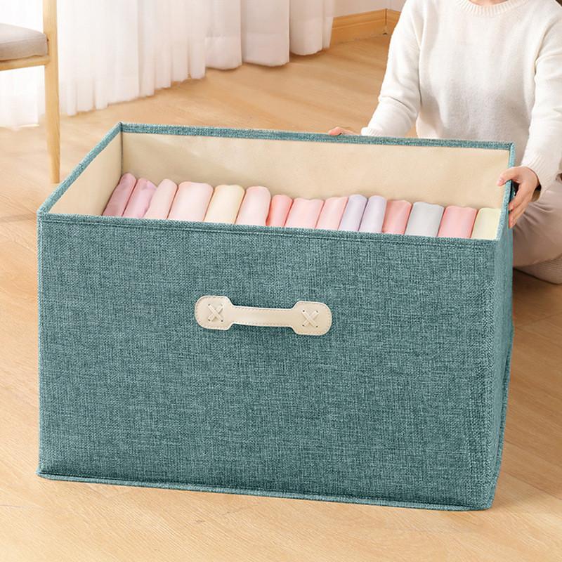 Förvaringslåda för sängkläder i Oxford-tyg med handtag för användning i garderoben