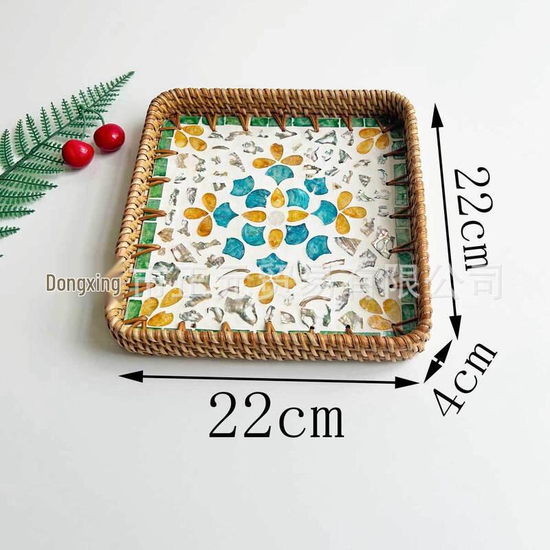 

RuHan Chinese Style Rattan Shell Plate