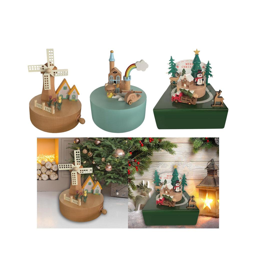 Carousel Music Box Building Blocks up Musical Boxes for Party Holiday Wedding