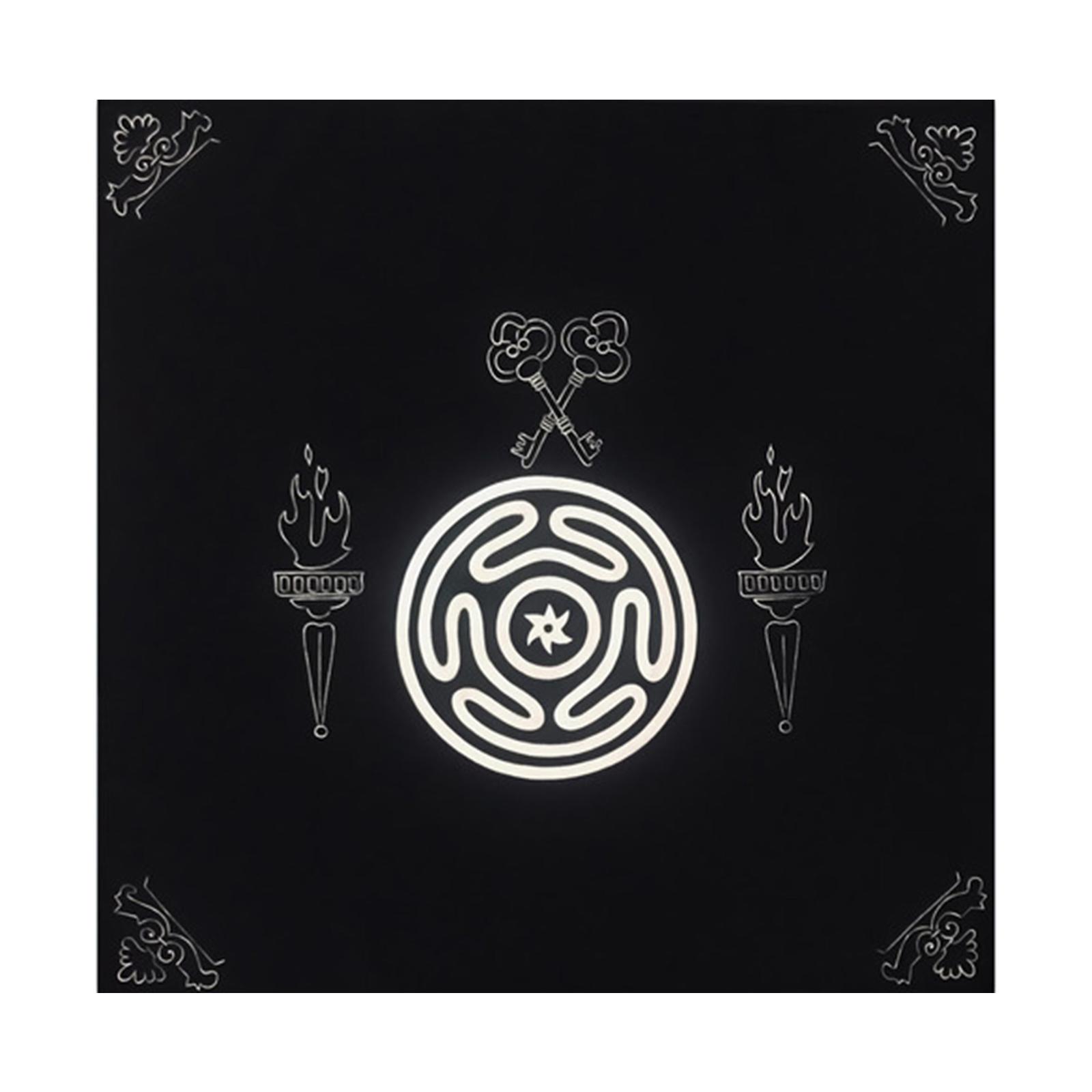 

Divinations Tablecloth Card Mat Table Cover Astrological Oracles Pad Tarots Table Cloth Altars Cloth Board Game Pad A 50x50cm