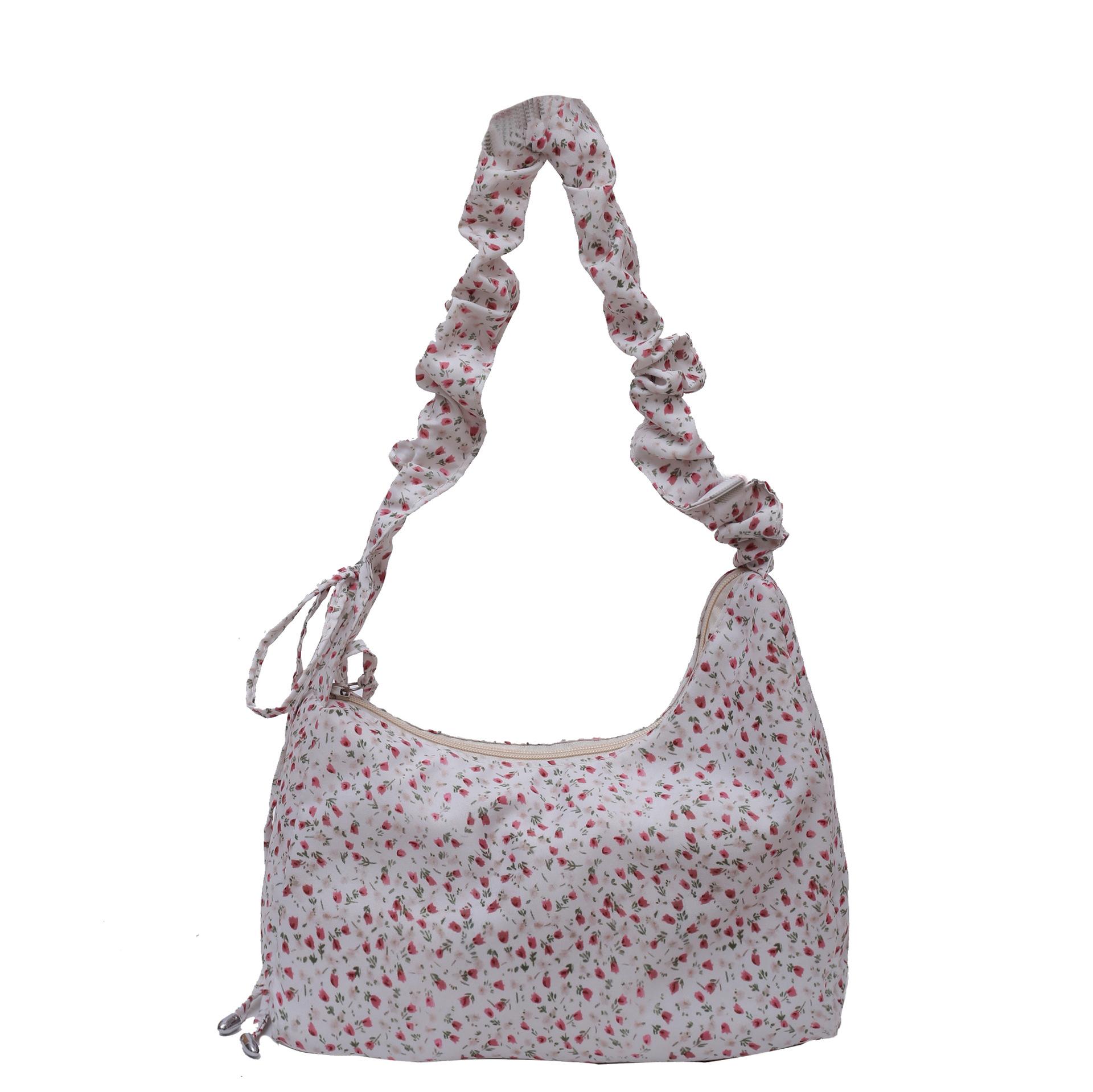 

Літня квіткова плісирована сумочка 2024, нова модна корейська версія сумки з текстурою великої місткості сумка під пахвами червоний