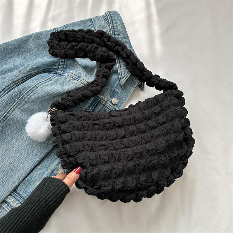 Versatile Trendy Canvas Dumpling Shoulder Bag For Everyday Style With Multiple Color Options