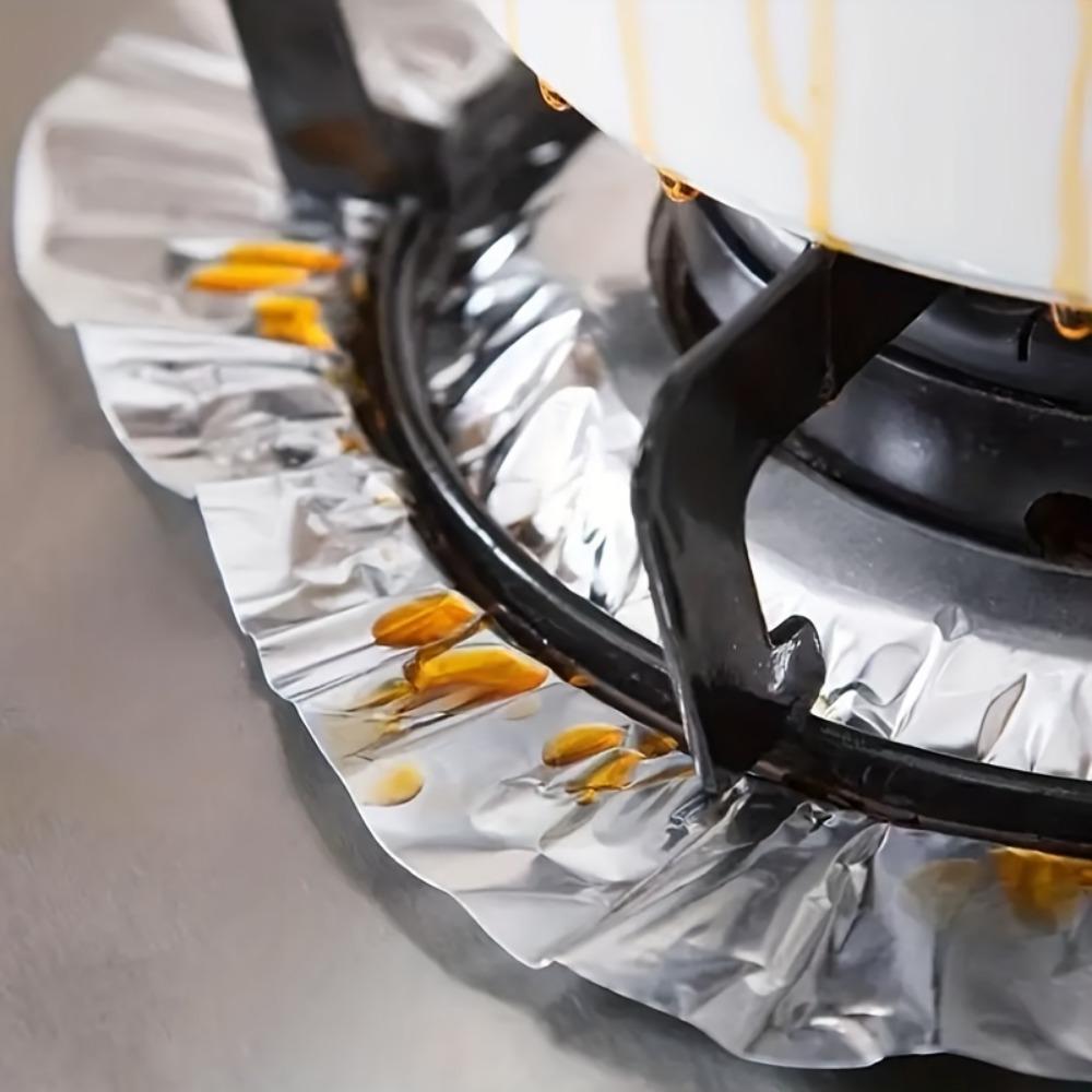 100-Pack Disposable Aluminum Foil Gas Stove Burner Liners - Bed Bath