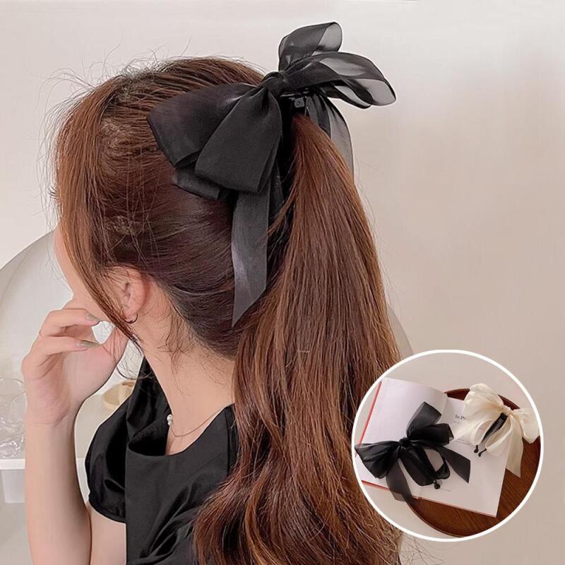Women s romantic voluminous banana pin hairpin A30581_Black