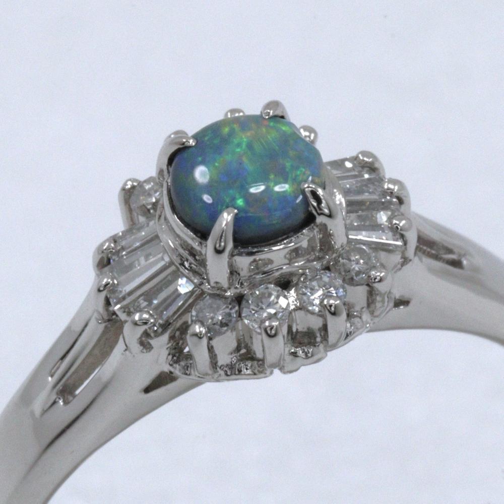 Ring Pt900Platin/Opal/Diamant #6.0(US-Grösse) 4,0g Damen Gebraucht