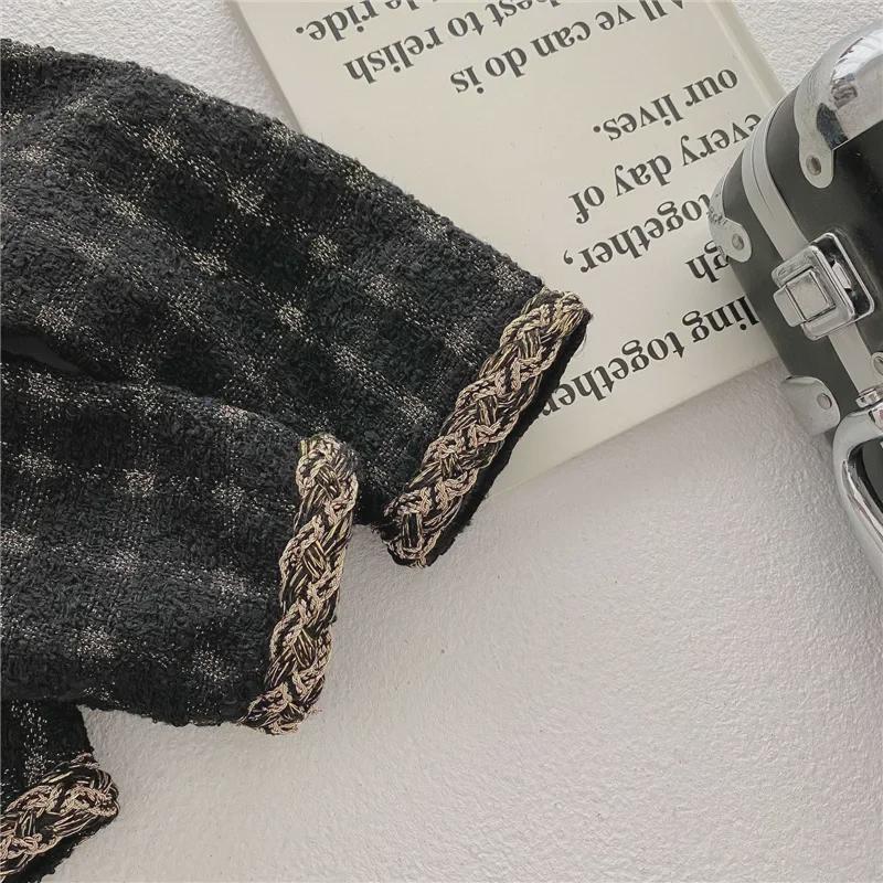 Cardigan à carreaux pour bébé fille printemps 2023 - Manteau court de style coréen