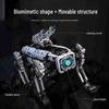 Tuo Mu T1109 Sci-Fi Bionic Mechanical Dog: Educational Remote Control Toy for Programming and Building - Ideal for Kids.