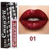 Skull Glitter Waterproof Long Lasting Moisturizing Advanced Matte Lipstick Nude Lip Makeup