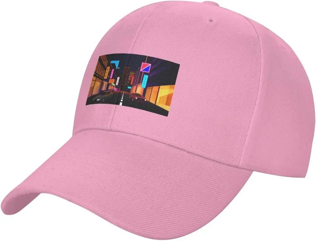 Japanese City Night Street Scenery Baseball Cap Women Men Hats Adjustable Trucker Sun Hat Dad Caps