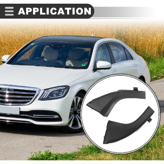 Motoforti Windshield Wiper Cowl Cover Trim, Front Wiper Cowl Trim Panel, for Toyota RAV4 2006-2012, Plastic, No.53866-42012/53867-42012, Black, 2pcs