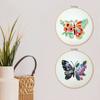 Thread DIY Crafts Handmade Ornament Embroidery Hoop Cross Stitch Kit Needle Punch Flower Embroidery