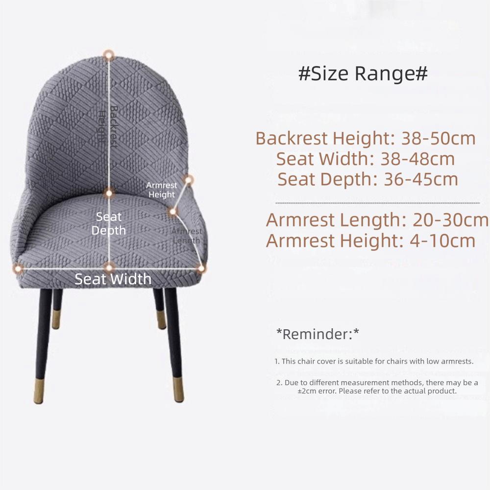 Elastic Stretch Curved Armchair Slipcover Knitted Patterned Solid Colour Chair Cover Non-slip Washable Armchair Cover