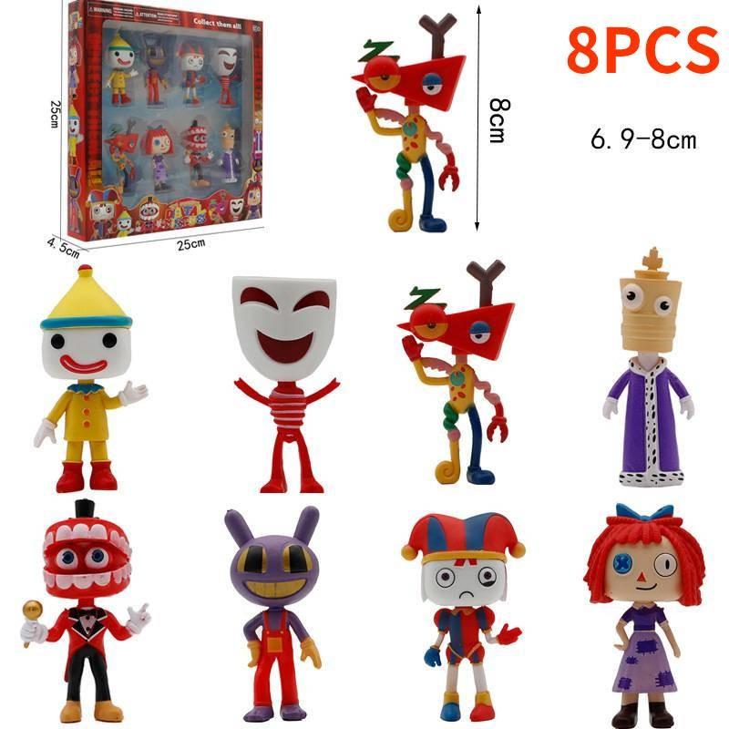 8pcs The Amazing Digital Circus Action Figure Model Toy Decoration Kids Gifts