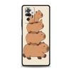 Cartoon Capybara Phone Case For Xiaomi Redmi Note 14 13 5G 10 11 12 Pro Plus 4G 14C 13C 12C 10C Black Cover