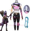 In Stock Game LOL Arcane 2 Loose Cannon Jinx Cosplay Costume Crit Prodigy Jinx Cosplay Skin Outfit Wig Women Carnival Costume