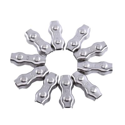 10Pcs M3 Duplex Clips Edelstahl Draht Kabel Seil Griffe Schellen Sattel