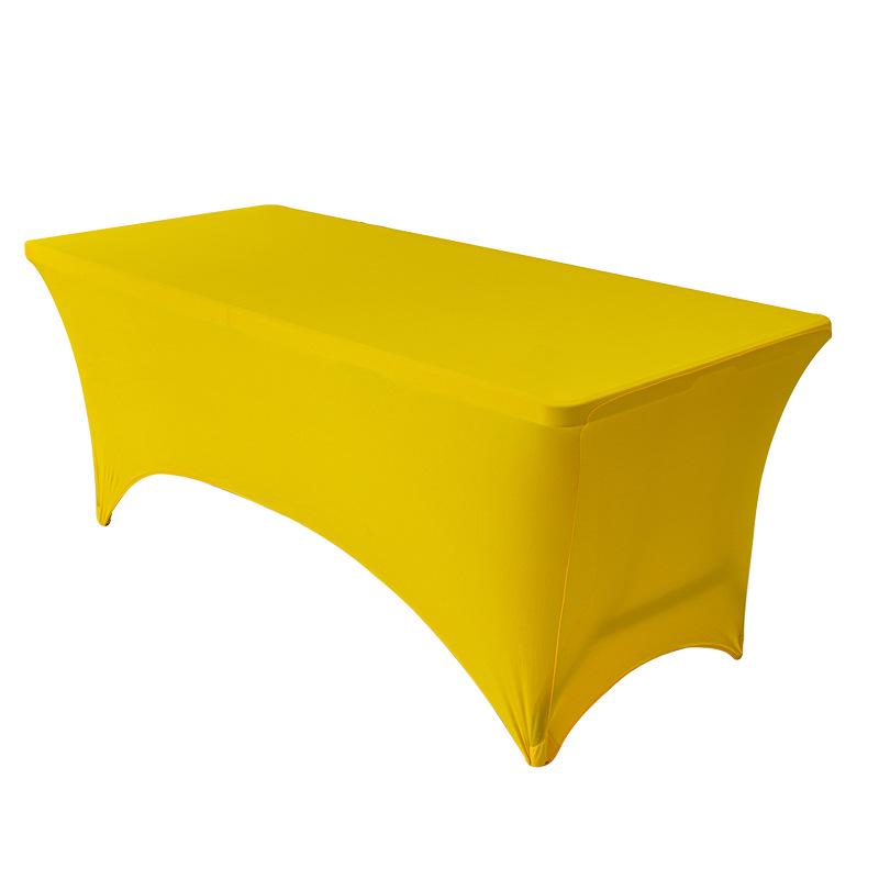 4-6FT Stretch Table Cover Set: Rectangular Elastic Tablecloth for Conference, Wedding, Banquet, Cocktail Events