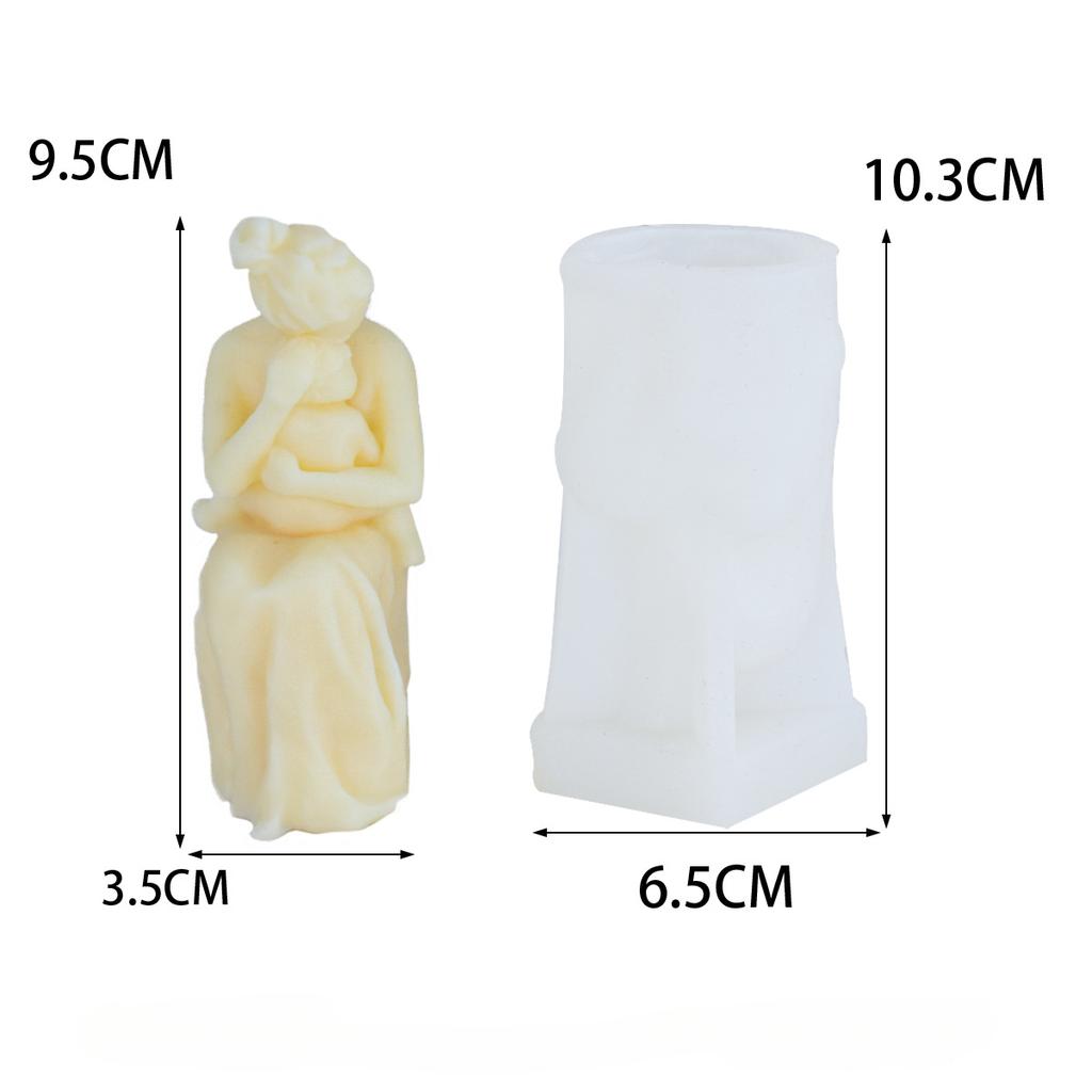 1PC Growth Life Candle Silicone Mould DIY Life Series Trilogy Nurturing Baby Gypsum Resin Ornament Mould