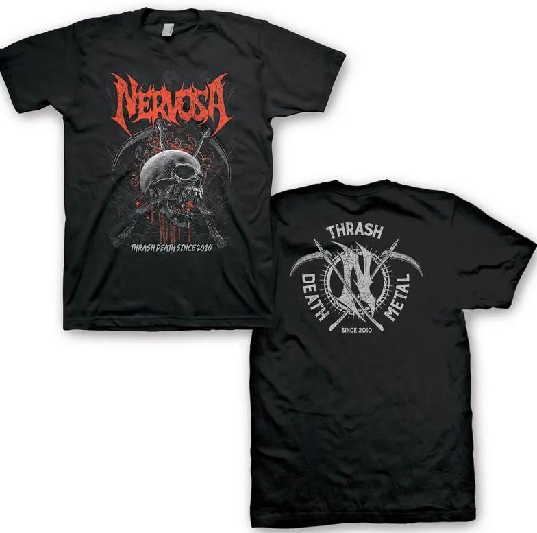 

Nervosa Band Skull Chaos T Shirt Cotton Unisex UB364 Unisex T-Shirt XXXL