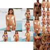 Clear Micro Bikini Straps Women Brazilian Gstring Set Thong Swimsuit Swimwear