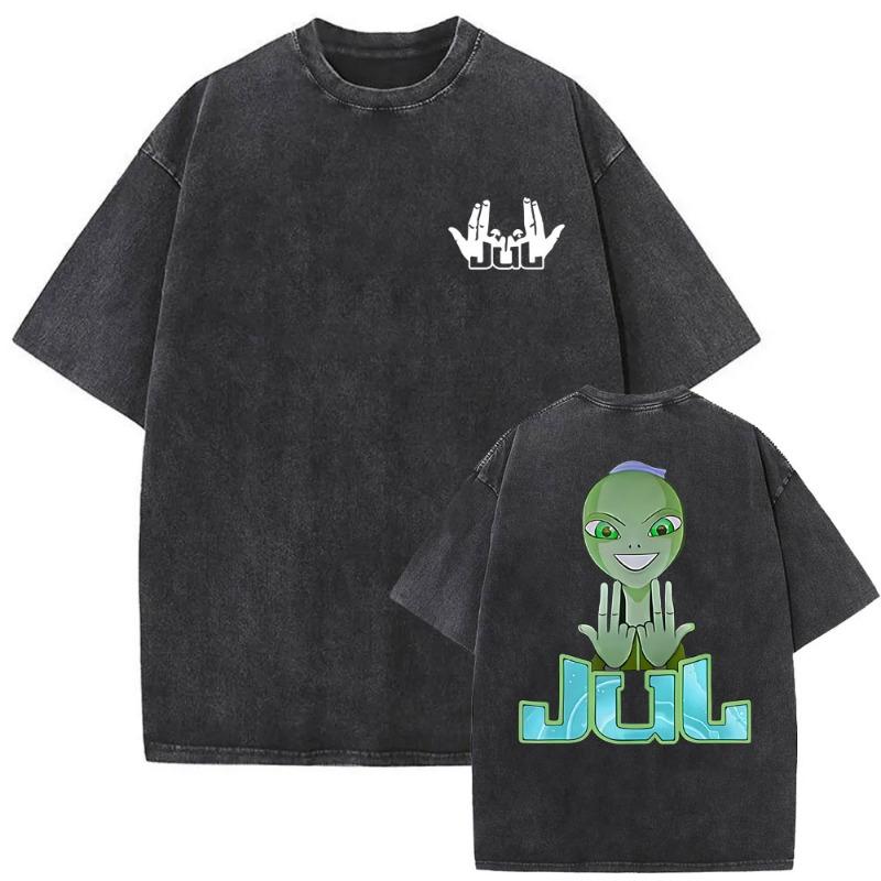 Love Jul 2025 Merch Washed Vintage T-shirt Men Women Fashion Rap Pop Music Streetwear Man Hip Hop Oversized Short Sleeve Tshirt