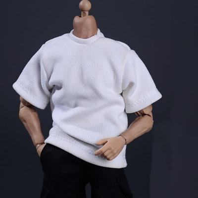 Scale Action Figure Costume Not for Male and Female Action White 1/12 T-Shirt (Body, Head, Shoes, Etc. Included) Figures,
