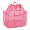 Bathroom Organizer Mesh Shower Bag Multi Pocket Drawstring Bag Foldable Storage Bag  Beach