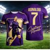 Summer Men Ronaldo 7 T-shirt Football Sportswear Short Sleeve Fashion