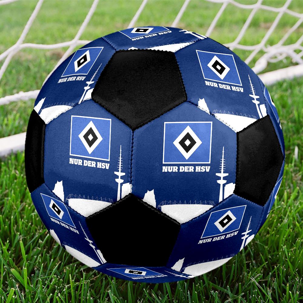 Hamburger Sportverein 2 Indoor Soccer Ball Colorful Machine Stitched PVC Size 5 Team Training Competition Ready Durable High-Bounce Cool Sports Gift