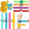 Slap Bracelet Kids Pikachu Birthday Decoration Pvc Anime Wristband Child Slap Band Puzzle Toy Boys Girls Birthday Party
