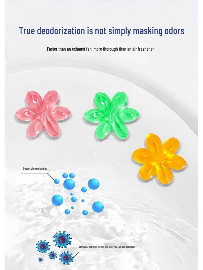 Fragrant Small Flower Gel Toilet Cleaner & Deodorizer