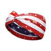 Retro Star Stripe Twisted Sweat Absorbing Yoga Running Headband for Sports and Party Decoration Unisex Stretchy Hair Band