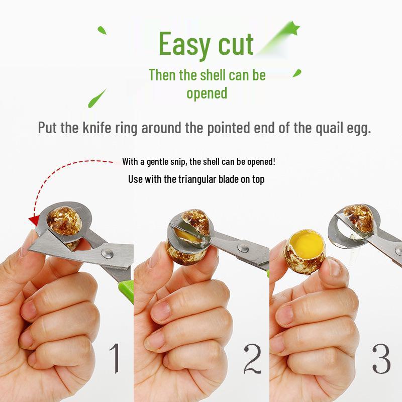 Stainless Steel Quail Egg Scissors - Precision Eggshell Cutter for Seamless Egg Opening