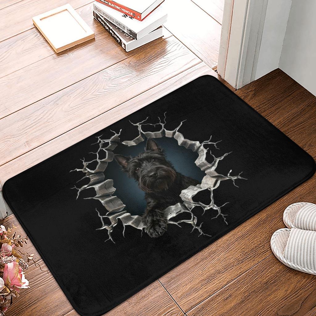 Retro-Fußmatte mit Dackelmotiv (40 x 60 cm) – Anti-Rutsch-Teppich für Bad, Küche und Wohnzimmer