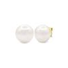 Earrings - Pearls & Colors - Freshwater Cultured Pearl - White Pearl - Yellow Gold 375/1000 - AAA+ Quality - Woman