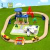 Airport Train Track Set Toys Children's Assembled Puzzle Boys And Girls Toys Suitable For Wood Tracks New Gift PD73