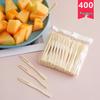Transparent Bamboo Knot Disposable Fruit Forks, 800 Count