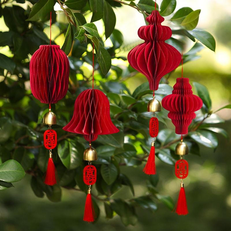 3D Honeycomb Ornament Chinese New Year Decorations Pendants Wedding Christmas Spring Festival Decoration Supplies