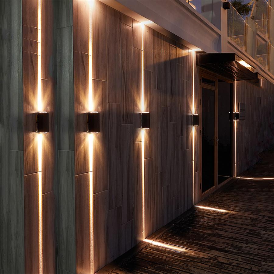 10W 20W Narrow Beam LED Wall Light Outdoor Waterproof LED Garden Door Porch Wall Lamp Sconce Balcony Terrace Wall Wash Light