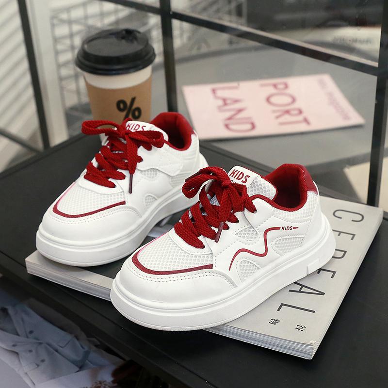 Students Tennis Shoes Air Mesh Breathable Kids Running Shoes Non-slip Soft Sole 2025 New Children Sports Shoes Hook&loop Casual