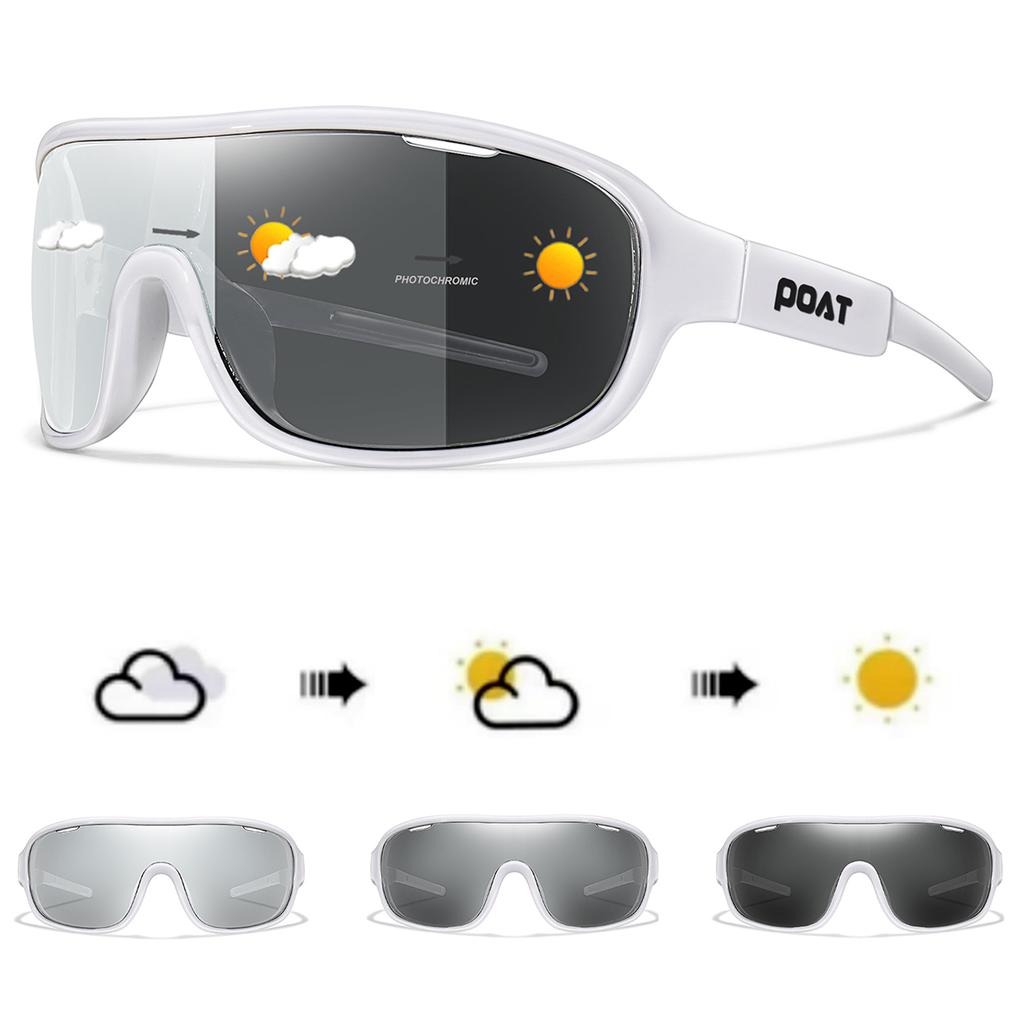 Poat Photochromic Sunglasses For Men And Women Outdoor Road Sports Cycling Eyewear Windproof Goggles
