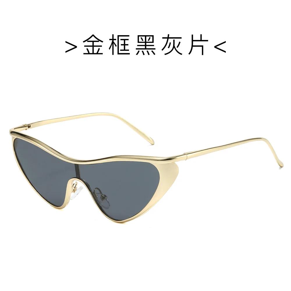 Punk Cat Eye Sunglasses Women  Luxury Brand Steampunk One-Piece Sun Glasses For Lady Vintage Shield Eyewear Uv400 Shades