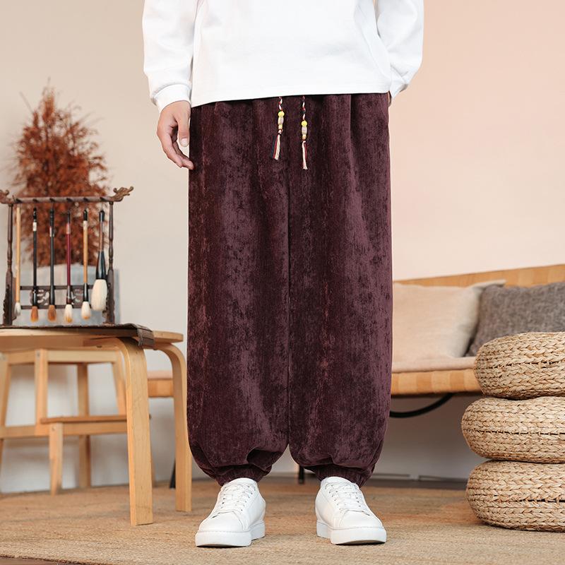 

Повседневные брюки мужские осенние универсальные однотонные большого размера длинные брюки свободные брюки мужские M