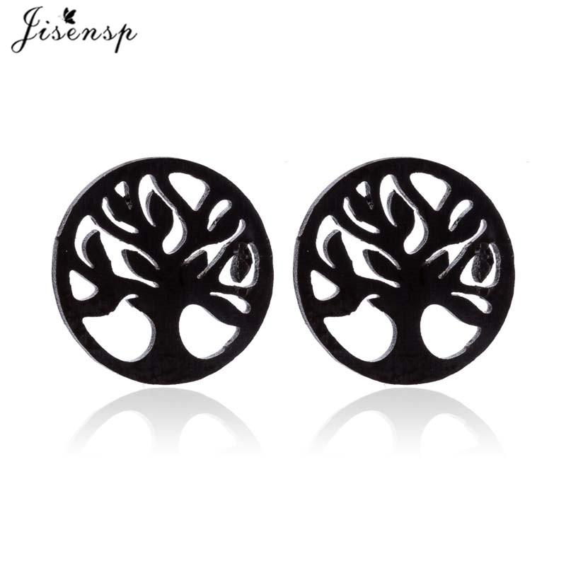 Vintage Tree of Life Earrings Stainless Steel Norse Mythology Jewelry Love Peace Studs Gift for Women Men