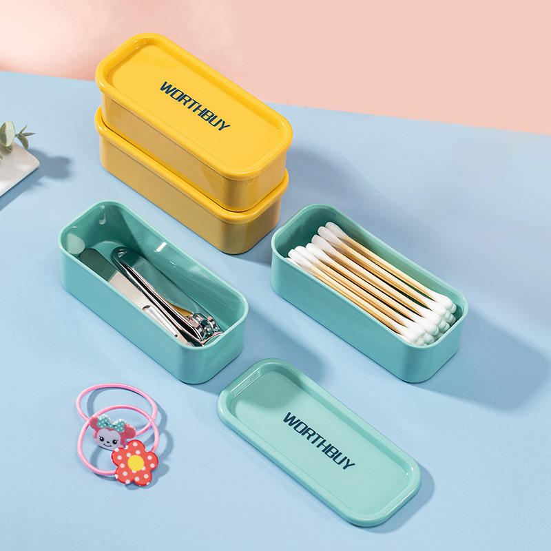 Portable Storage Box Cotton Swab Storage Box Travel Toothpick Band-aid Box Small Object Multi Purpose Groceries Storage Supplies