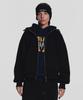 Menasoo Waffle Mink Daily Hooded Zip Up_Black