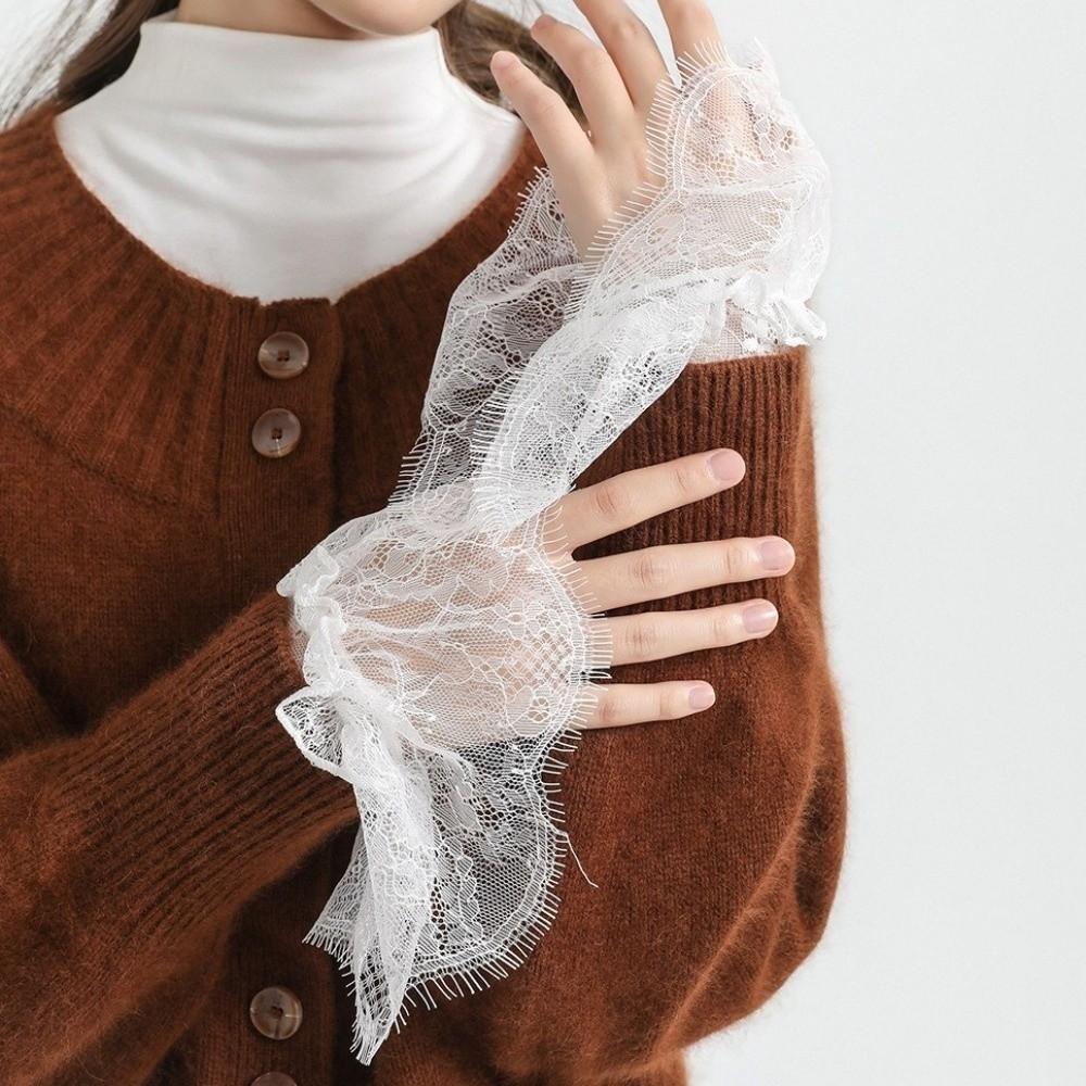 Pleated Design Pleated Fake Sleeves Adjustable Wrist Accessories Special Occasions