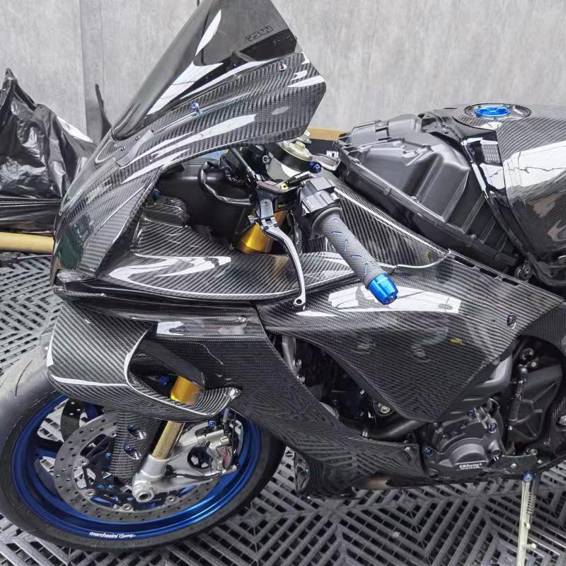 Yamaha R1 R1M Complete Carbon Fiber Look: Fenders & Tank Cover Set