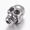 10 Stück 304 Edelstahlperlen Totenkopf Antiksilber 16x10x12mm Loch: 3mm